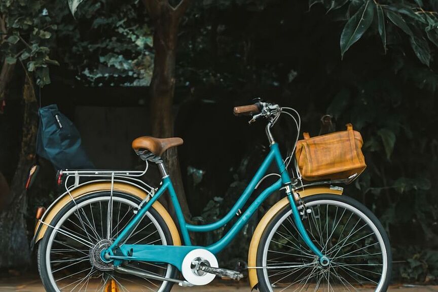 blaues Fahrrad blaues Fahrrad